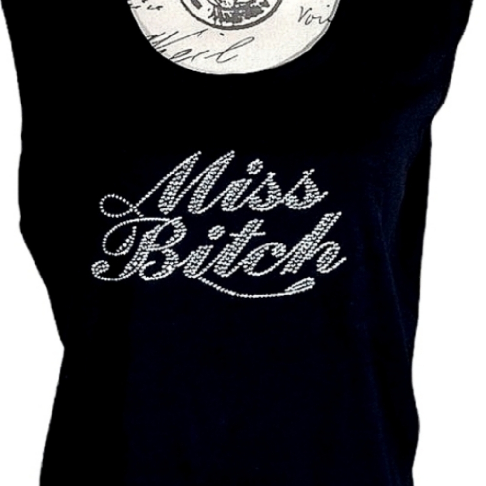 RHINESTONE Sleeveless Jersey NWOT